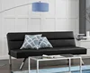 Comfortable Memory Foam Futon Couch, Modern Design W/ Rich Faux Leather sofa with Stainless Steel Legs