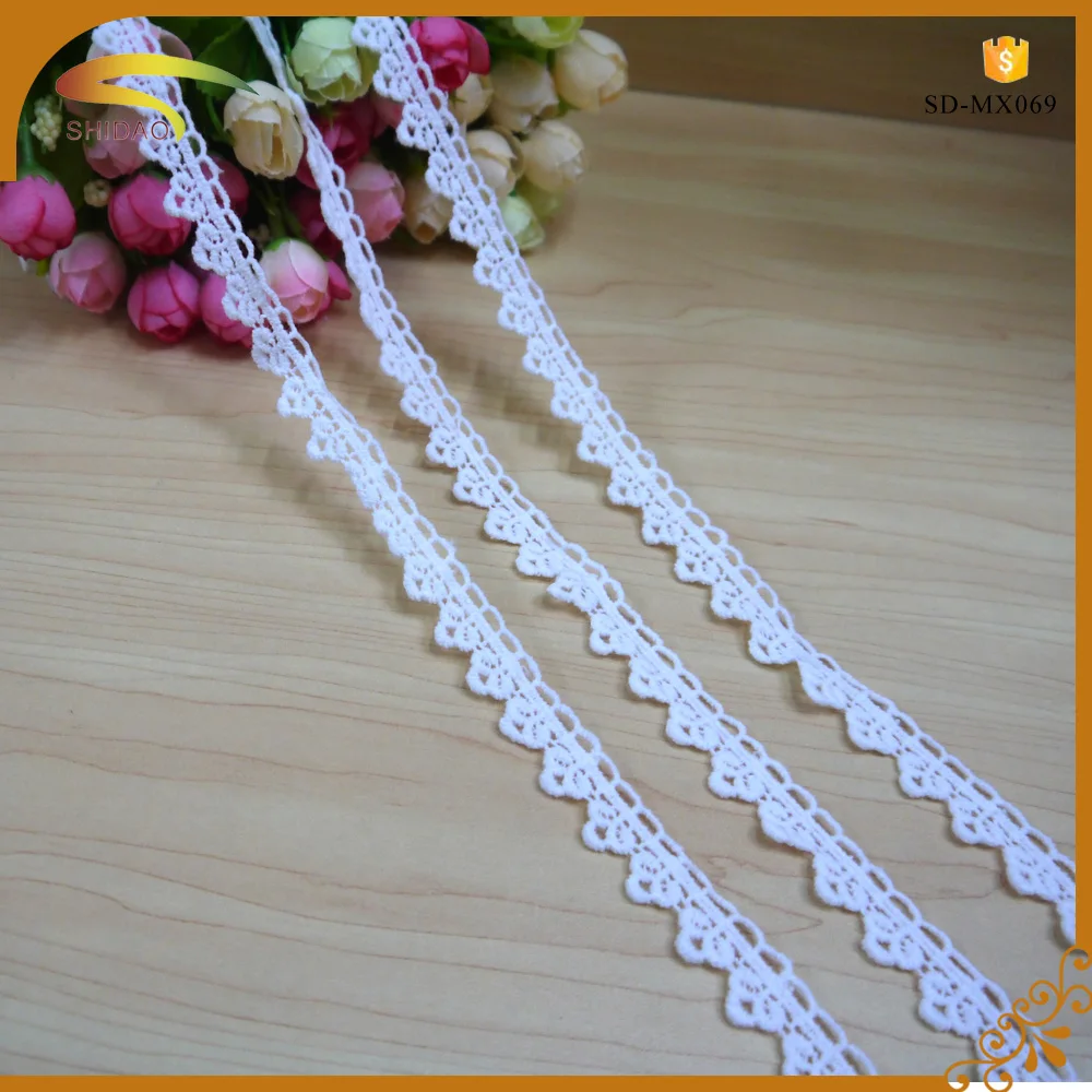 Top selling white embroidery cotton decorative liturgical lace trim