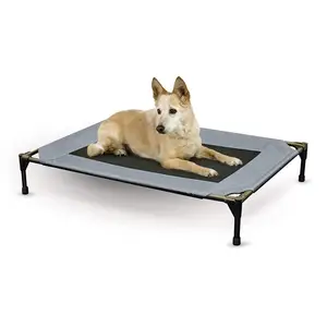 Image of Wholesale Luxury Foldable waterproof Elevated metal Steel Frame Raised Summer Cooling Pet Dog Pet Cooling Bed