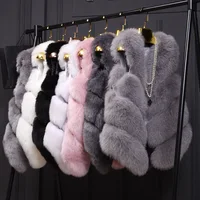 

China manufacturer ladies fashion winter warm thicken coat faux fur vest best selling online shop women fox fur coat