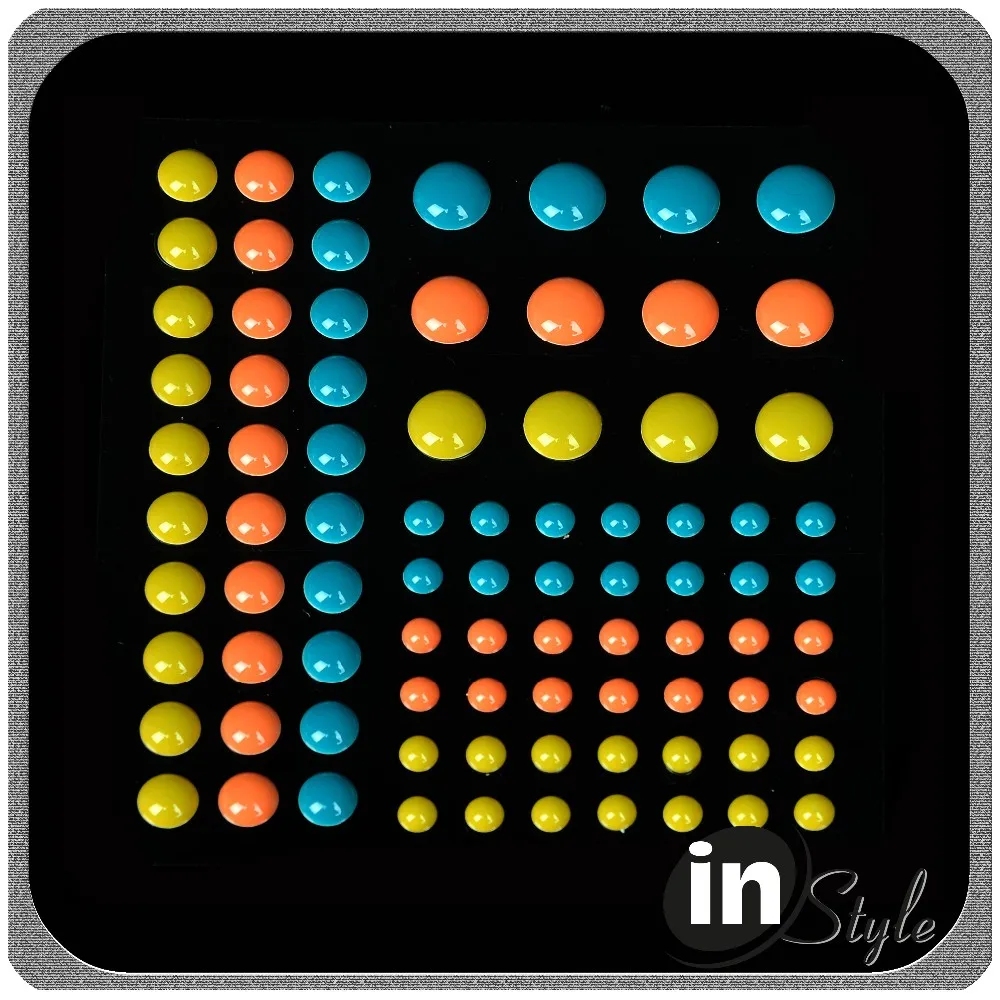 Adhesive Sugar Dot Plastic Round Enamel Dot Sticker For Crafts And