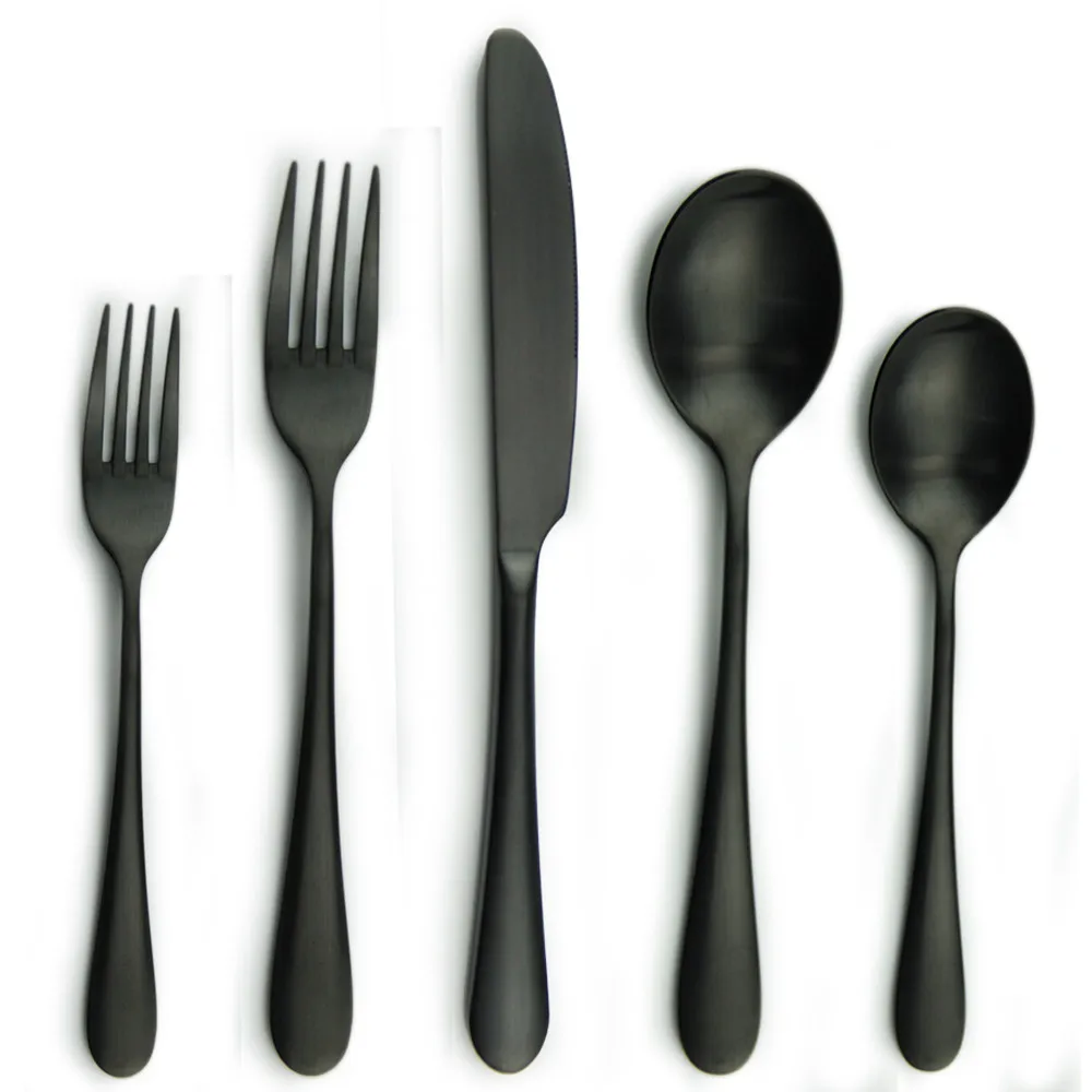 Black Cutleryset,Cutlery Black Steel,Matte Black Flatware - Buy High ...