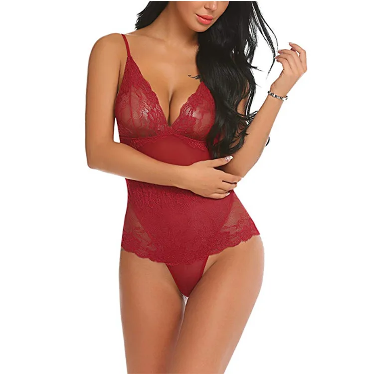 

Women Lace Tight Panties Transparent Ladies Sexy Underwear, Black,burgundy
