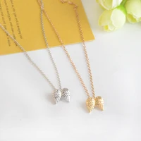 

Angel wings Pendant Necklace Simple fashion Gold Silver Minimalist Jewelry Mini collar collier for women