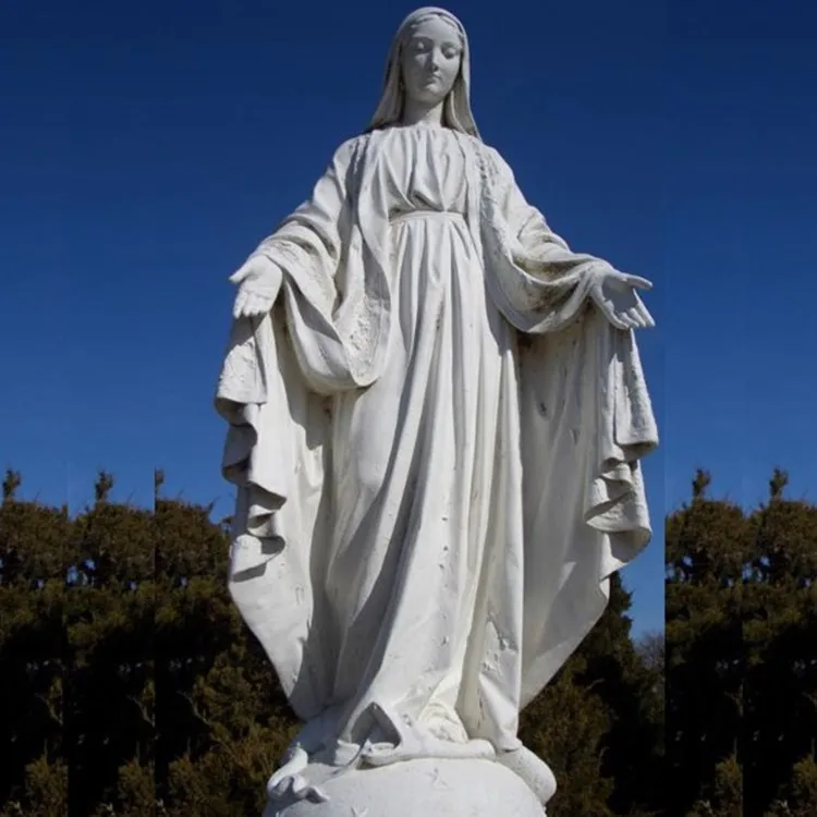 beautiful design life size virgin mary marble statue