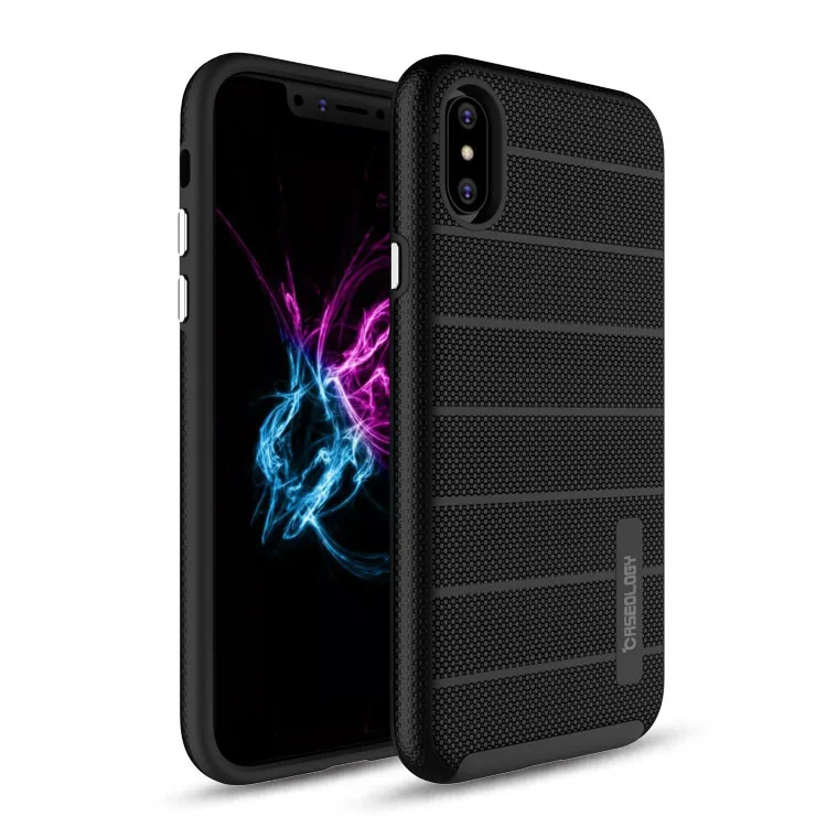 

Wholesale cell phone case for apple iphone x shockproof texture black, 8 colors