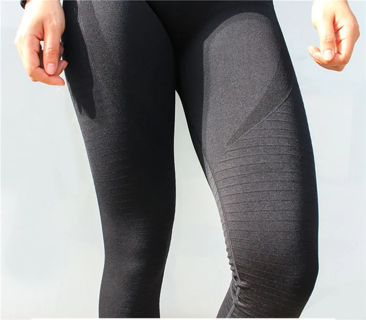 Nylon Spandex Seamless Leggings Yoga Pants Seamlees Workout Women Gym