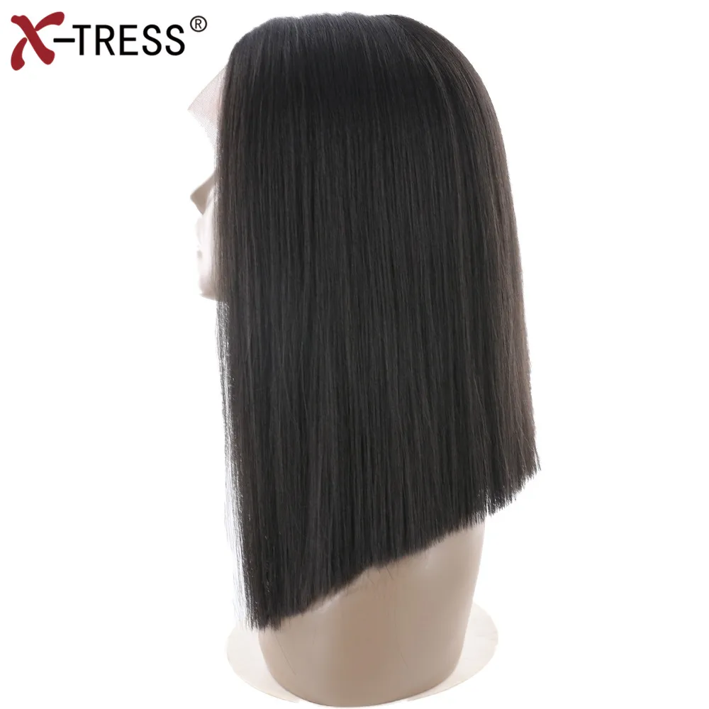 

Middle Straight Synthetic Wig 4# Color 14Inch Short Wigs Natural Synthetic Front Lace Middle Part Wig, N/a