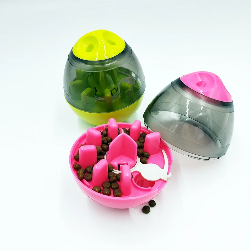 

Popular New Arrival Wholesale Professional Treat Dispensing Dog Treat Ball Toy, Blue;green;pink or customed