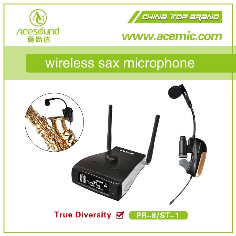 

High quality portable wireless saxophone microphone system PR-8 ST-1 aluminium box, N/a