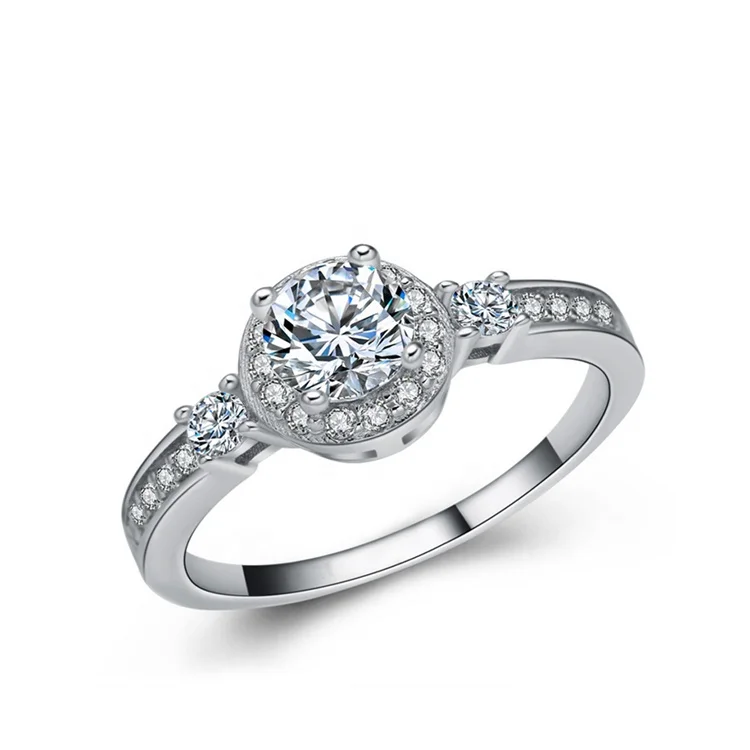 

Luxurious White Gold Jewelry Moissanite Diamond Band Ring