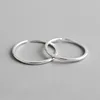 RTS Ladies Popular 925 Sterling Silver jewellery minimal plain thin adjust ring silver 925