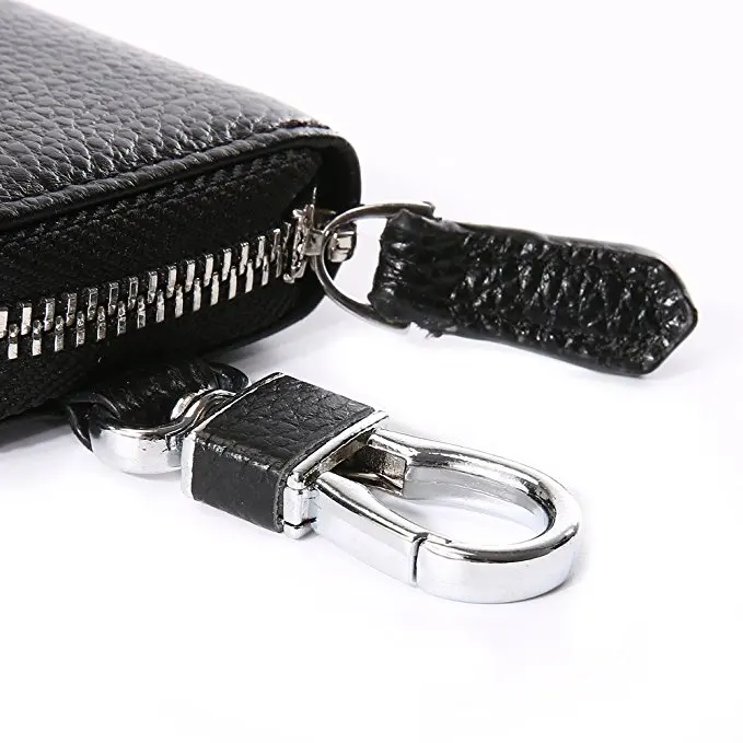 Source Leather zip around 6 hook key case car key holder wallet on  m.