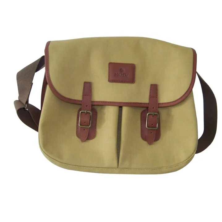 

New style Canvas leather fly fishing bag vintage fishing bag