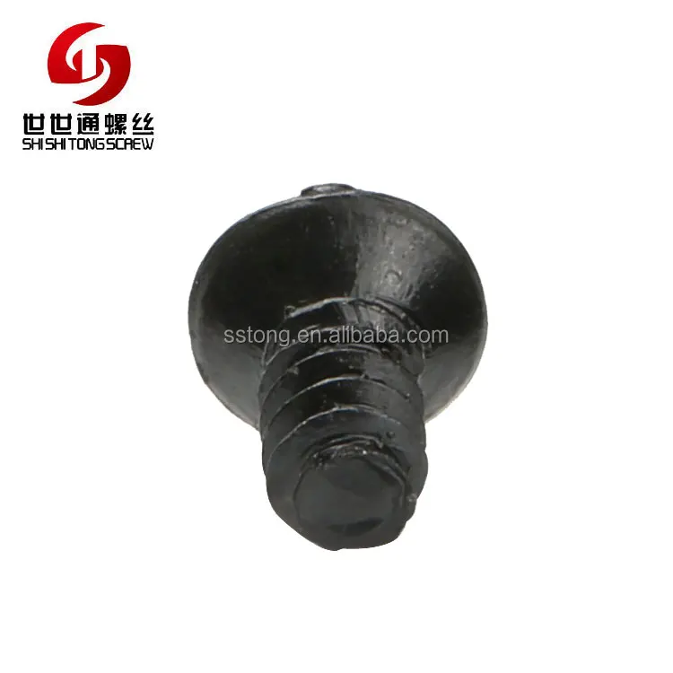 
M1 M2 Small Screw Flat Head Phillips Carbon Steel Black Zinc SSD Screws 