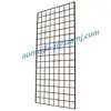 Black powder coated 1 layer metal mesh gridwall panel wire grid display rack