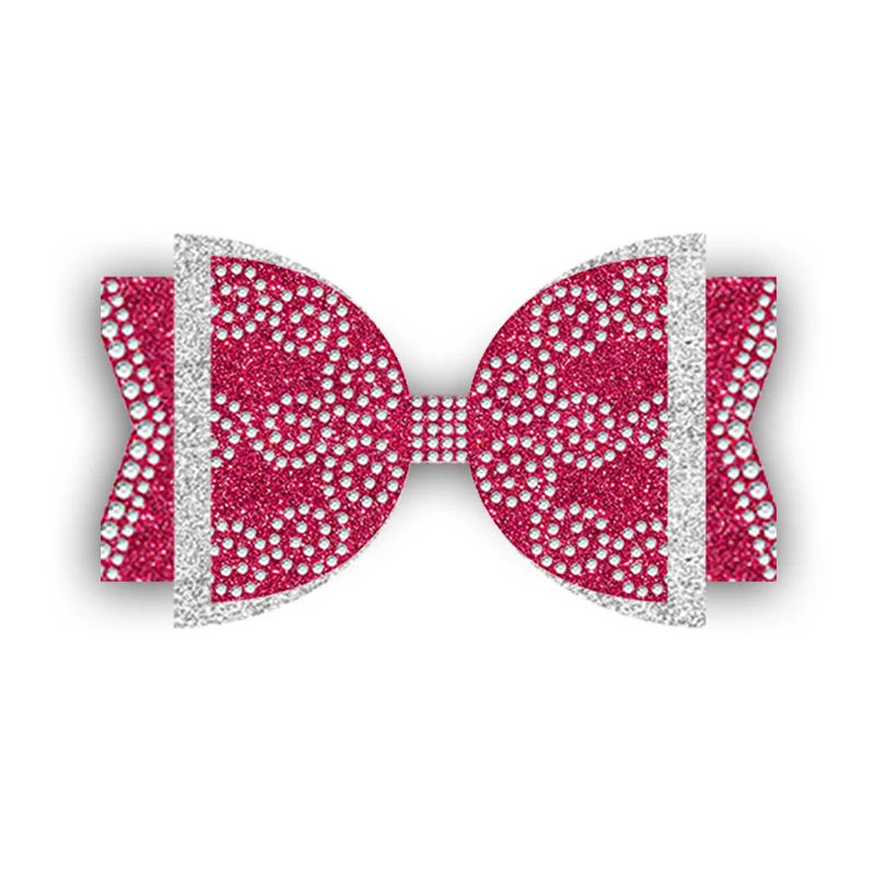 Custom Glitter Dolly Bow Rhinestone Transfer Template For Wholesale 