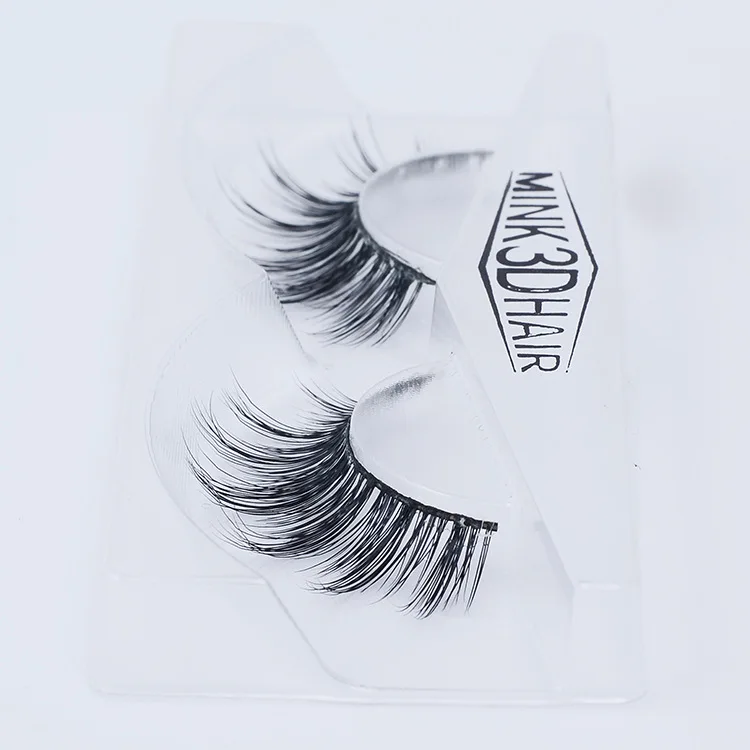 

Wholesale Own Brand Custom Package Private Label 3d mink eyelashes package false eyelashes, Black