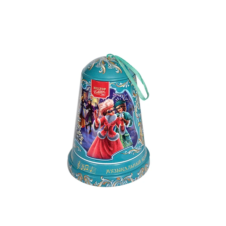 Lovely custom made music box candy container tin gift box with music device