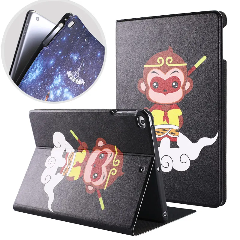 

Silicone Soft Protective Cover Leather Case A1822 for Ipad 2017 Case Cover for Ipad Air 2 Pattern PU 9.7"