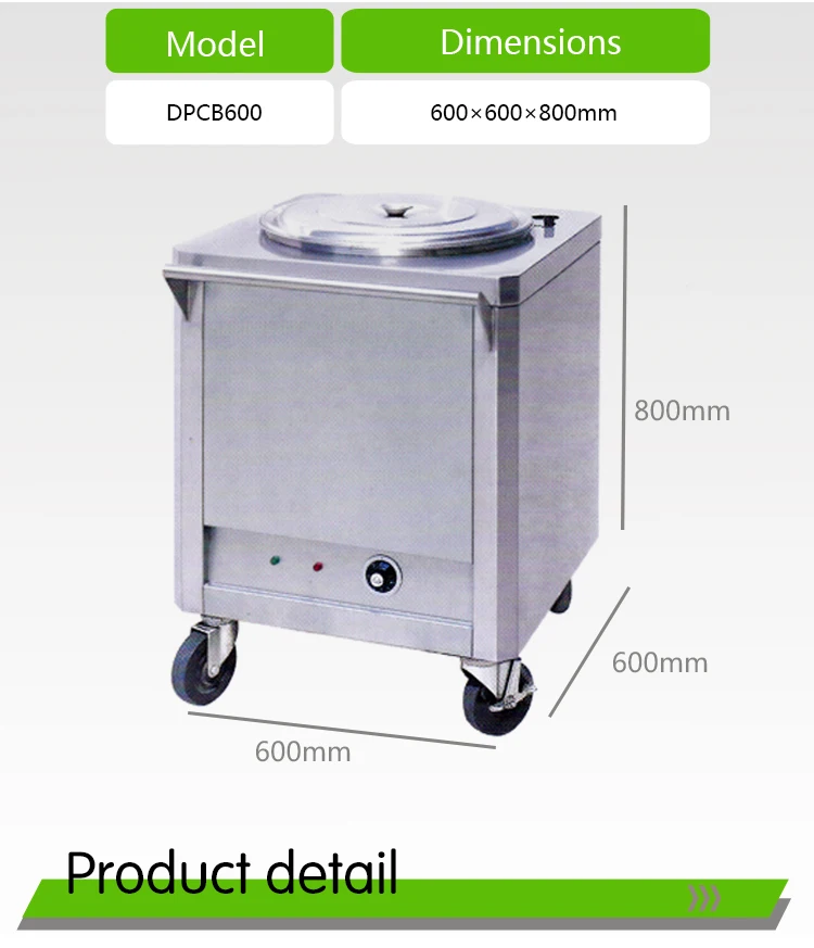 Kitchen Equipment Stainless Steel 50l Food Warming Trolley,Soup And