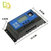 TAKTE Free Shipping Portable PCB Solar Charge Controller 40A 12V/24V Auto Battery Charger With Timer Switch