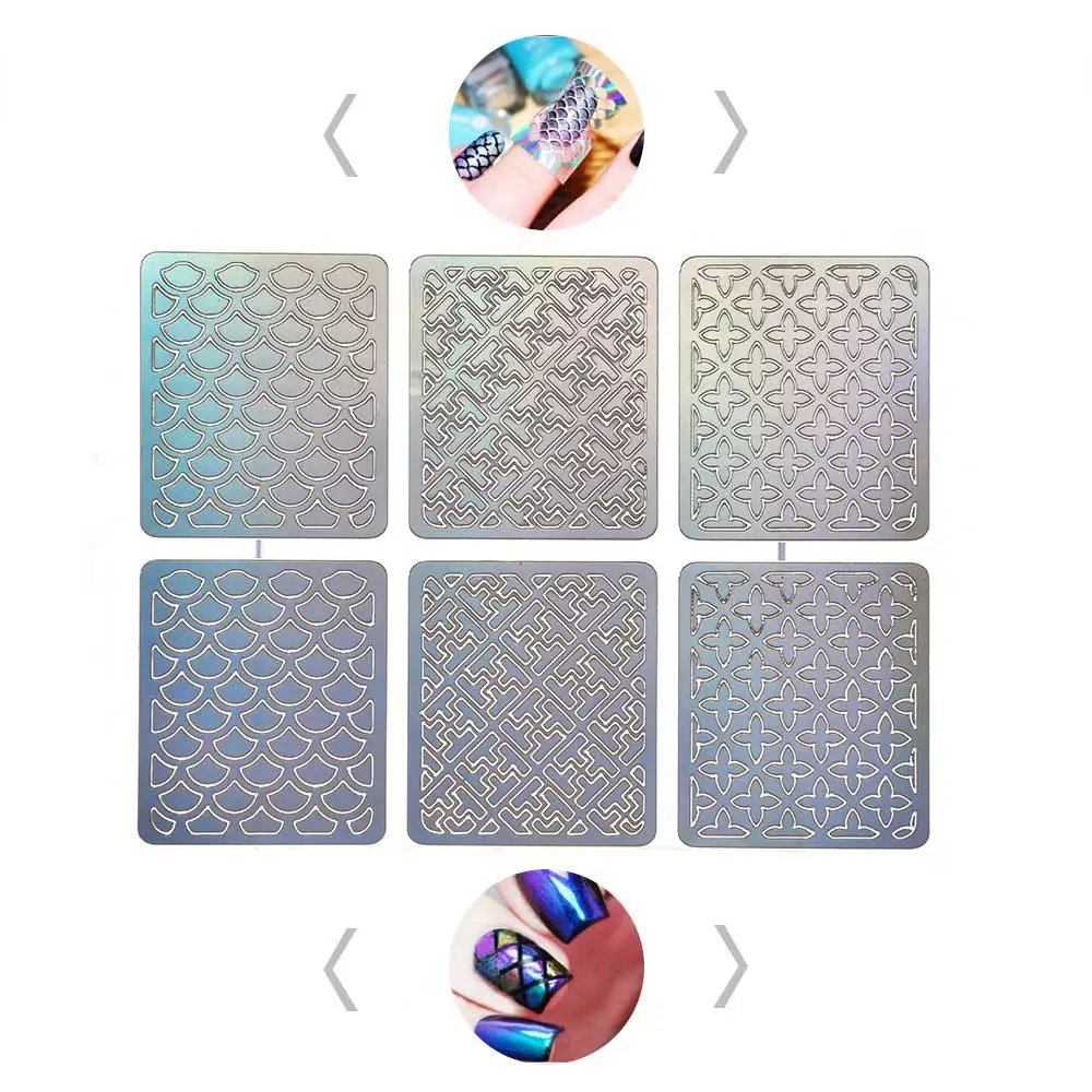 Wholesales UV Gel Nail Art accessories Stickers for Nail Designs 12 Patterns glitter Hollow 3D Nail Sticker