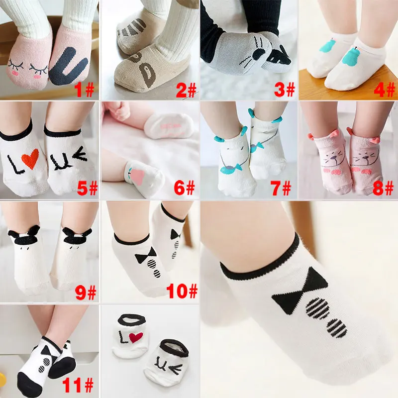 New Spring Summer Unisex Baby Short Cotton Sock Boy Girl Cute Pattern Floor Socks S M