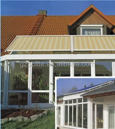 Waterproof Outdoor Curtains Sunshade Protection System With Remote