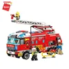 Qman Science Constructions Educational Toys Fire Command Truck Building Blocks