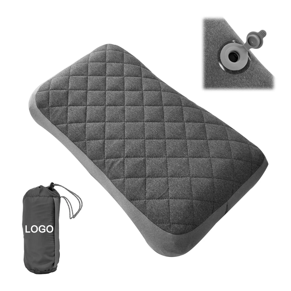 

Outdoor travel camping pillow outdoor pillow inflatable air cushion pillow, Grey