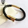 Custom Real Python Leather Gold Rose Gold Nail Bracelet