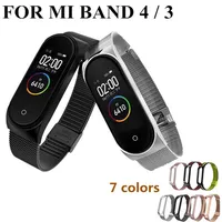 

Mi band 4 3 Metal Strap Bracelet for Xiaomi Mi Band 3 4 Screwless bracelet MiBand Wrist band smart Band4 Steel