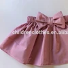 OEM service plain chiffon models baby girls mini skirt with bow