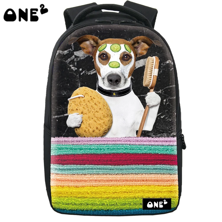 

ONE2 design dog pattern wholesale printing laptop backpack for woman, Customized