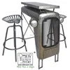 Esschert Design Tractor shape industrial heritage Metal hammered pub table and chairs