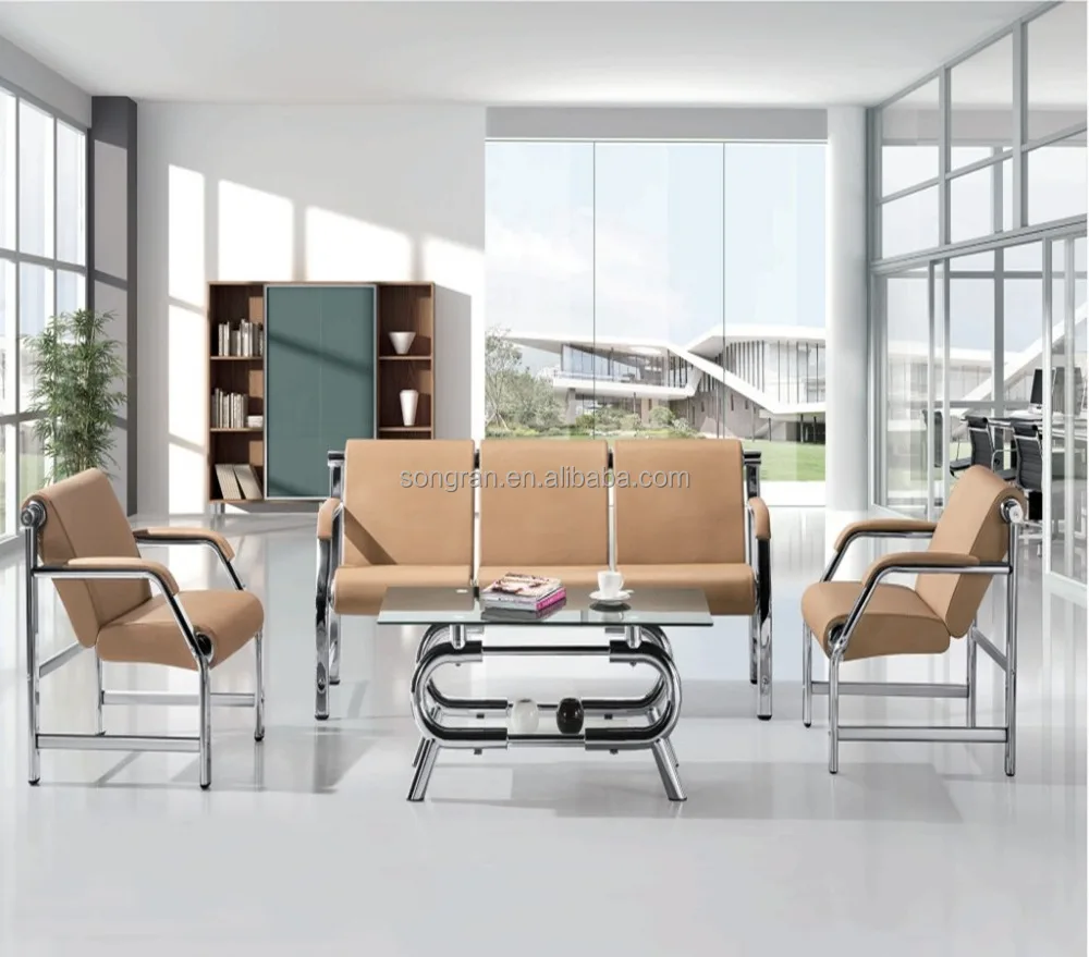 
Factory Outlet Sale Modern Office Reception Sofa With Steel Frame 