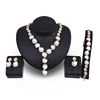 New product ideas 2018 indian gold jewelry bridesmaid gift women necklace bracelet ring earrings bridal set pearl jewelry set