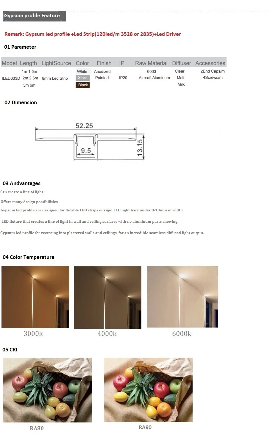 Architectural Gypsum Ceiling Wall Alu Led Channel Light Tile Trim Profile For Led Strip,Wing Recessed Aluminium Led Profile