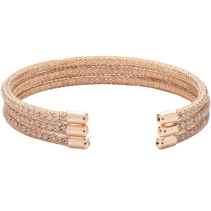 

tsl0045 Ins Style Hollow Layer Bracelet Fashion Bangle Designs 2019, Gold