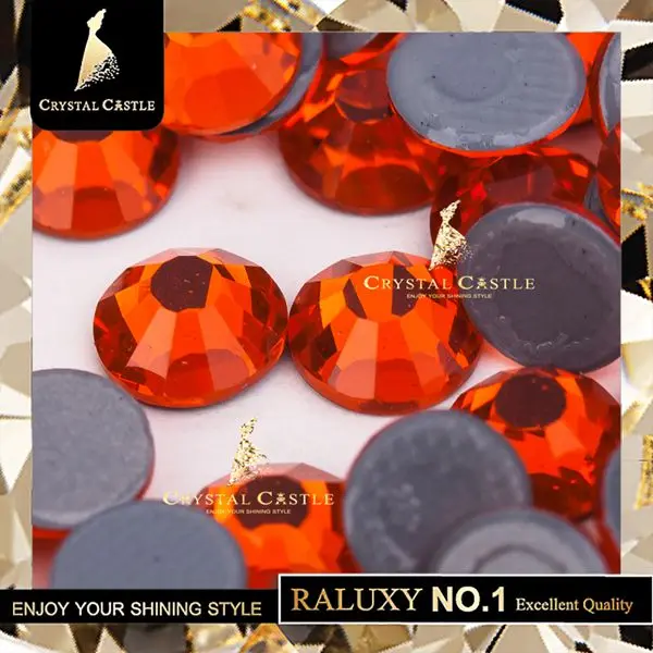 Jacinto Naranja de Vidrio de alta calidad HOT FIX rhinestones//Hierro En Cristal Diamante