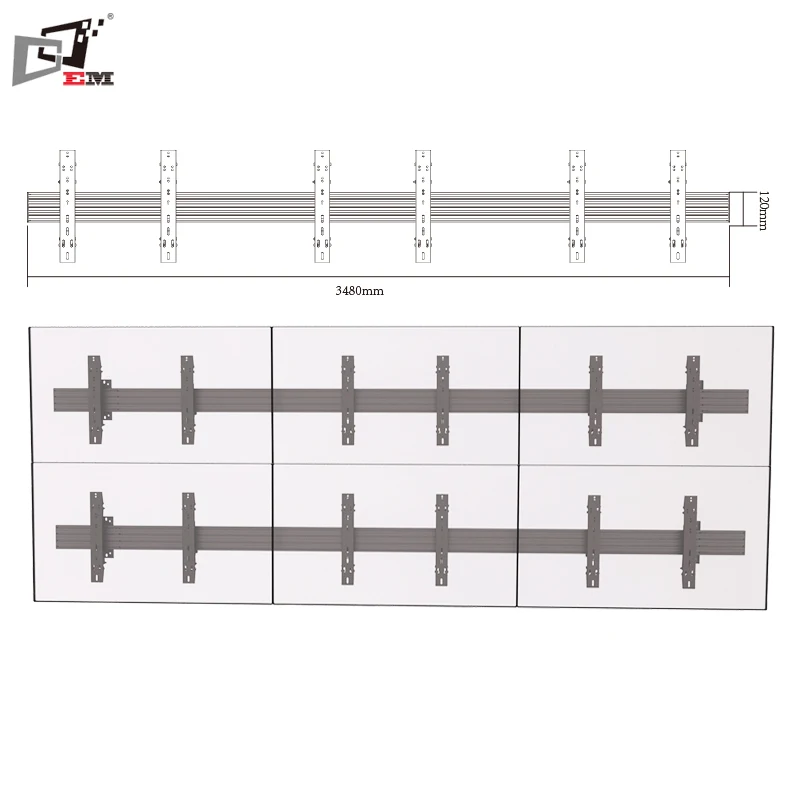 Multi Screens Adjustable Push Out Tv Shelf Wall Mount For Six Tvs Buy
