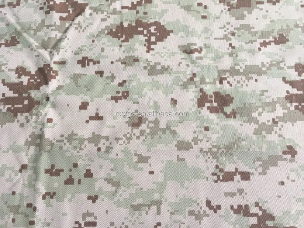 65 Polyester 35 Cotton Blend Woven Army Print Camouflage Military