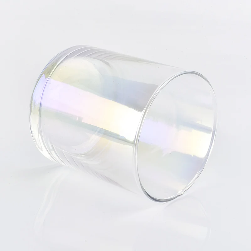 Transparent customized candle vessel glass candle jar wedding decoration in bulk