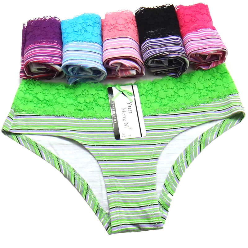 

Yun Meng Ni Fancy Lace Waist Panties Sexy Girl Women's Panties, Black,purple,rose,blue,green,watermelon red