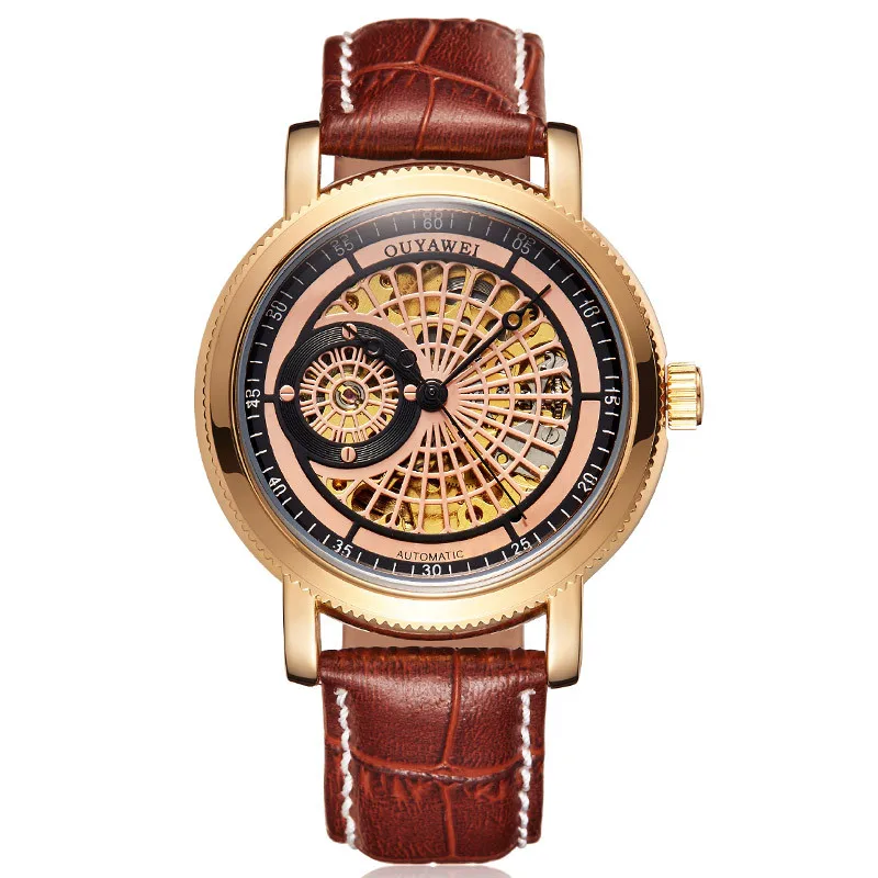 

OUYAWEI 1601 men Automatic Mechanical Watch Waterproof Man's Popular Watch, 3 color for choose