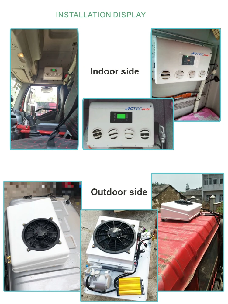 Parking Cooler Dc 12v 24v Roof Top Truck Cab Parking Air Conditioner