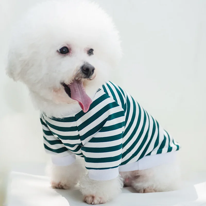 

Fashionable Summer Striped Shirt Dog T-shirt Costumes Dog Clothes Summer