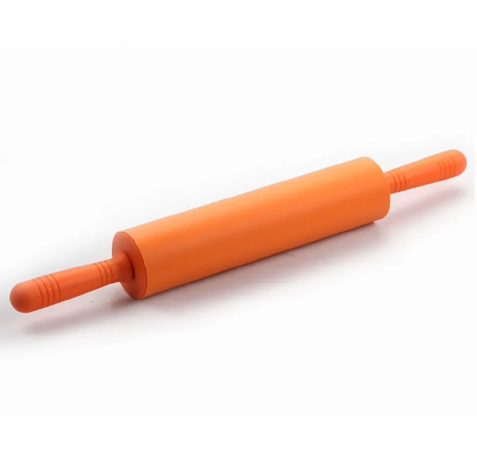 

Mini Rolling Pin Silicone Wood Non Stick Surface for Baking, Orange