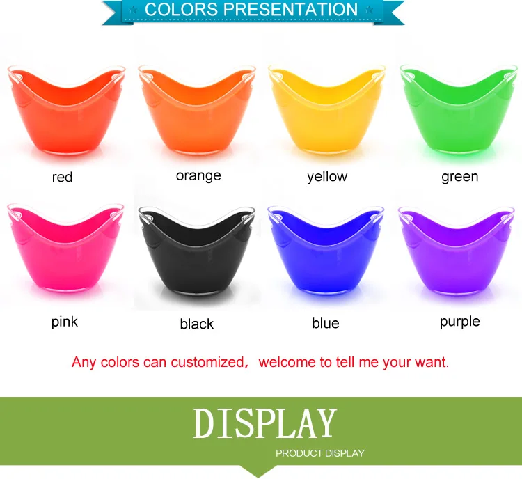 Oval Shape Clear Plastic Ice Buckets Wholesale For Beer Buy Ice